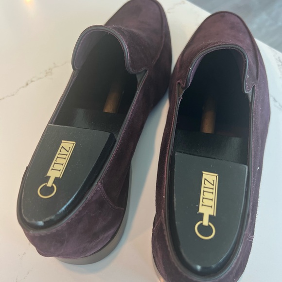 Zilli Suede Calf Loafers Burgundy Size 9.5 (Never Worn) - BRAND NEW main image 4